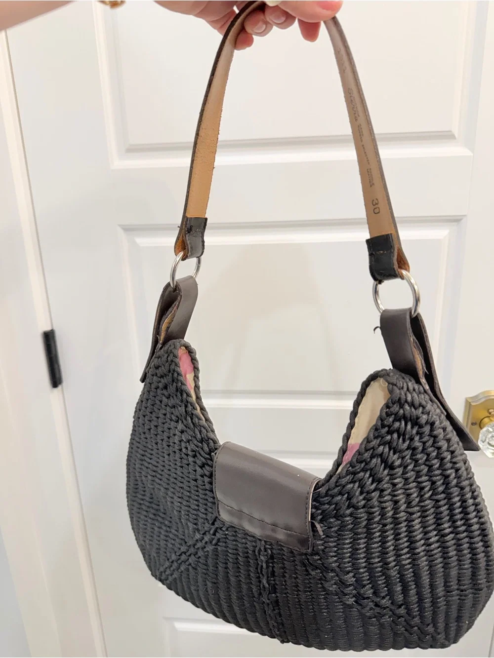 Vintage Liz Claiborne Shoulder Bag in Black woven